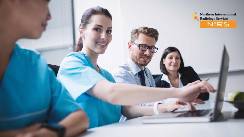 Illustration showing Life After Embolization What Patients Can Do the Same Day , including light activities, guided by NIRS monitoring for safe recovery, minimal discomfort, and improved well-being.